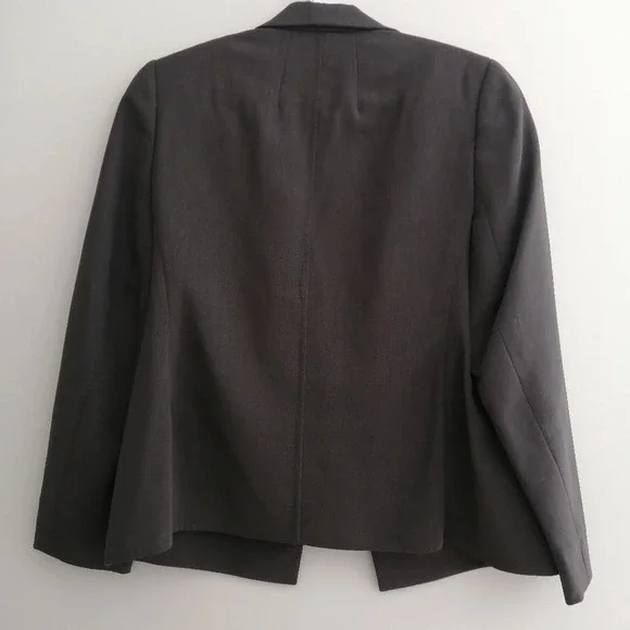 Akris Wool Summer Blazer Single Breasted with Hidden Snap Closure Size 10 - Picture 4 of 17